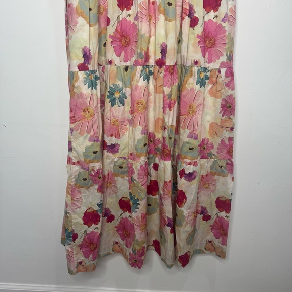 NWT Anthropologie Entro “Violet & Vanilla” Floral Tiered Maxi Dress Plus Size 1X - Picture 10 of 12